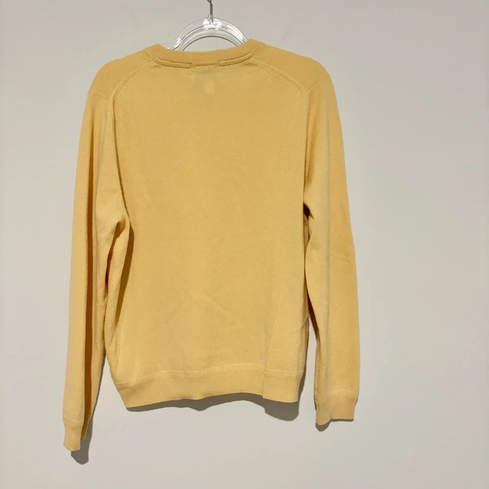 JOHN W‎ NORDSTROM V-NECK SWEATER 100% CASHMERE YELLOW SOLID MEN Medium
